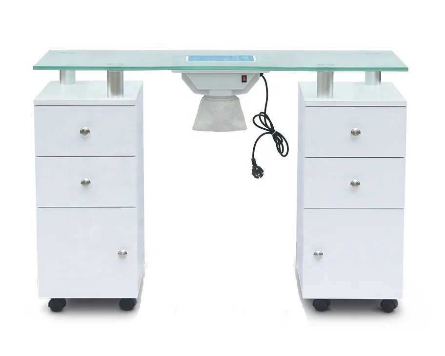 

Nails Table Salon Manicure Furniture / Manicure Table and Chair Set / Manicure Table with Dust Collector