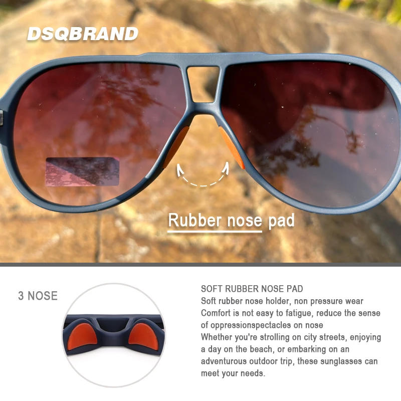 Male and female high-definition polarized sunglasses TAC lens TR90 eyeglass frame+rubber nose pad fashionable street photography