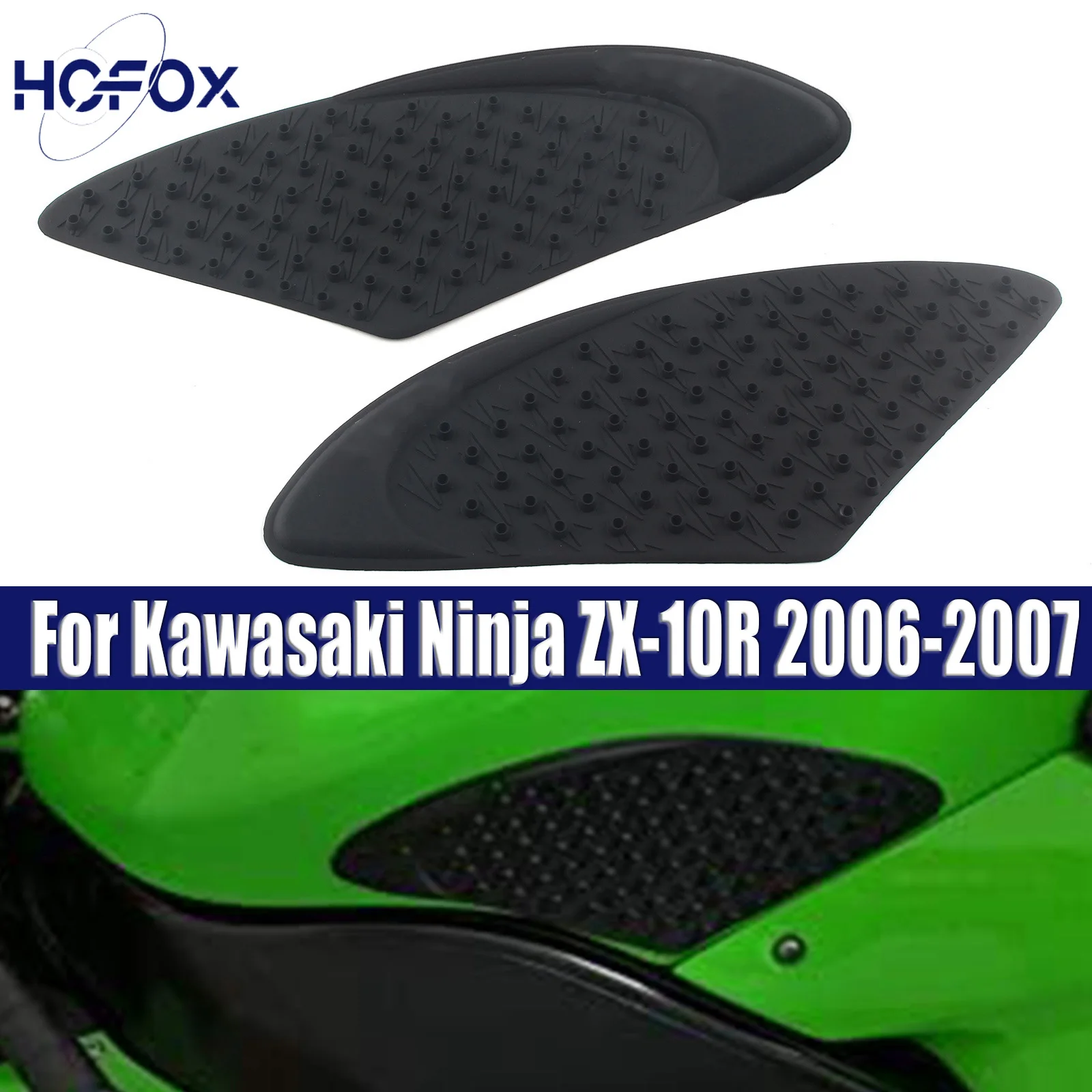 

Motorcycle Tank Pad Protector Sticker Decal Gas Fuel Knee Grip Traction For Kawasaki Ninja ZX-10R 2006-2007 Fuel Gas Tank Pads