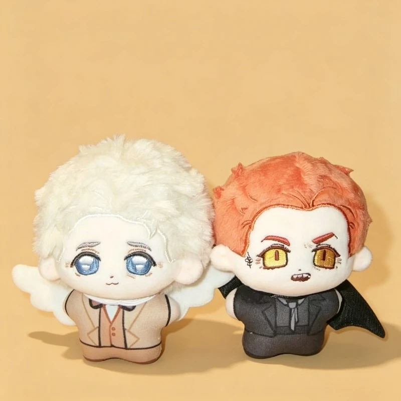 

Good Omens Plush Aziraphale Crowley Mini Cotton Angel Demon Chibi Character Keychain Pendant Fan Collectible Backpack Decor Gift