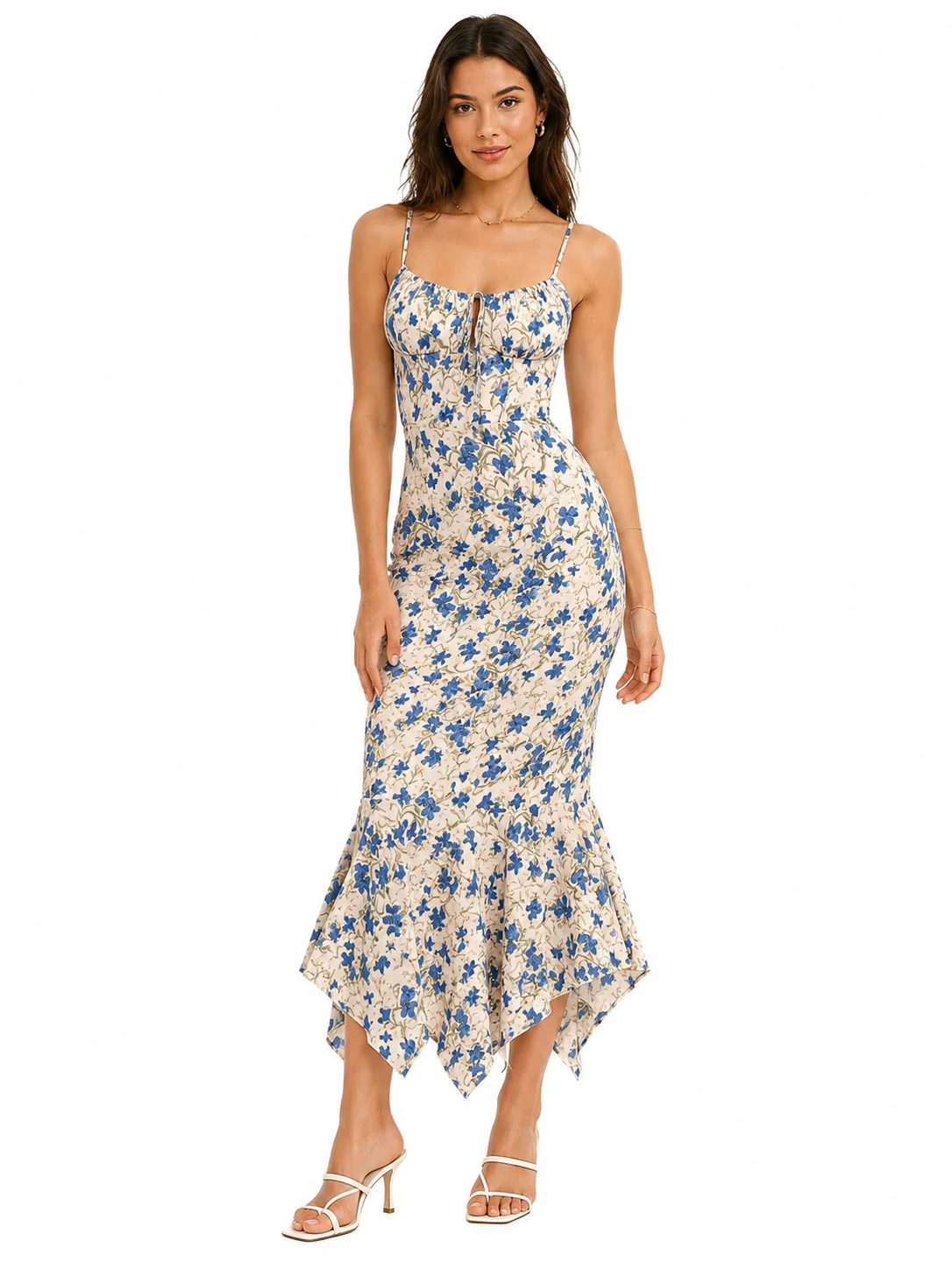 Sundress Midi Floral - Vestido maxi con estampado floral y