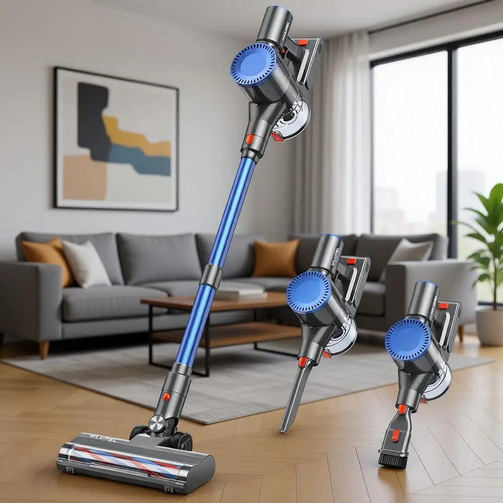 

30KPA 400W Powerful Stick Vacuum with 45Mins Detachable Battery, 80000RPM Lightweight Handheld Vacuum for Hard Floor/Carpet/Pet