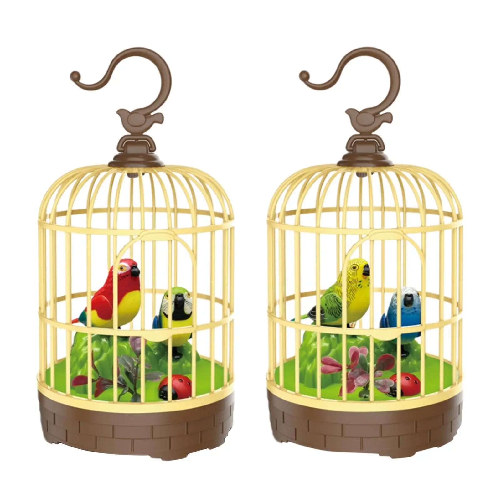 Singing&Chirping Bird In Cage Realistic Sounds&MovementsSinging Chirping Bird Toy In Cage Realistic Sounds Movements Activated