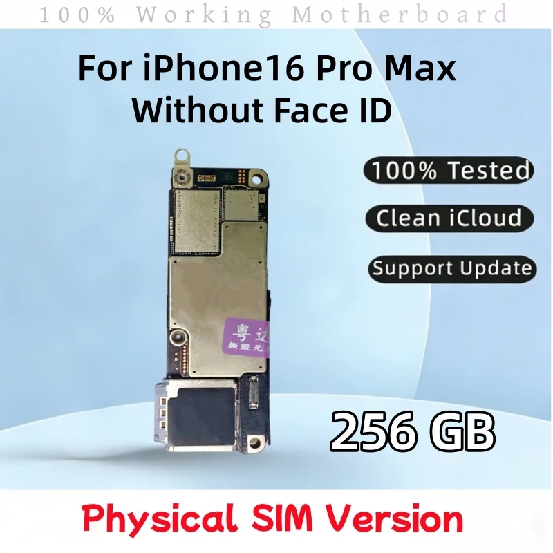 Tested Authentic For iPhone 16 pro Max Motherboard Unlocked For 16