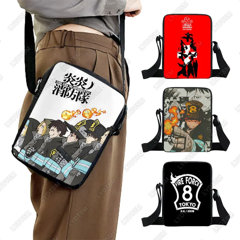 Сумка через плечо с принтом аниме Fire Force Baby Enen No Shobotai, женская сумка Shinra Kusakabe, сумка через плечо, сумка-мессенджер, держатель для телефона Сумка через плечо с принтом аниме Fire Force Baby Enen No Shobotai, женская сумка Shinra Kusakabe, сумка через плечо, сумка-мессенджер, держатель для телефона