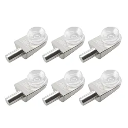 10pcs Shelf Support Pegs Zinc Alloy Glass Clamp Plate Pin Shelves Separator Supporter Fixed Furniture Pallet Mounting Bracket