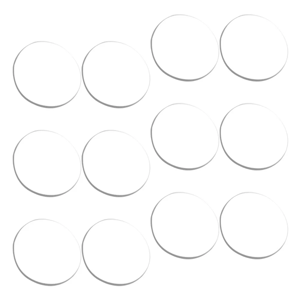 12 Pcs Furniture Tempered Glass Suction Cups Table Protector Anti Spacer Clear for Mat Cover Damper Bumper Washer Pp Pad Desk