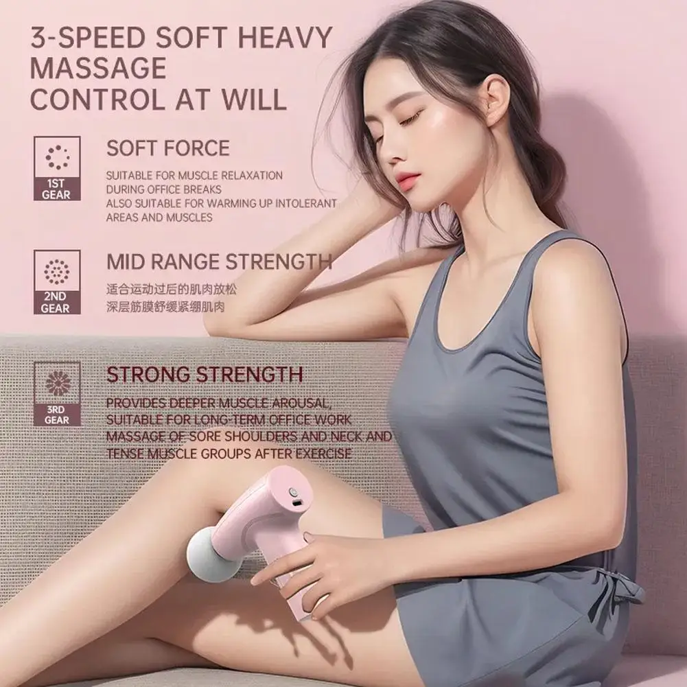 1PCS MINI Fascia Gun USB Charging Portable Gift Helps Relax Muscles And Relieve Soreness After Exercise Body Care Tool ﻿