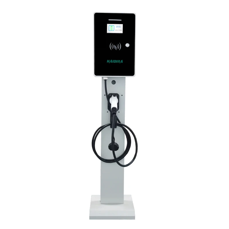 Commercial Floor-Mounted EV Charger - 3.5kW-14kW AC Output With GB/T\CCS1\CCS2\CHAdeMO Plug And Sheet Metal Housing