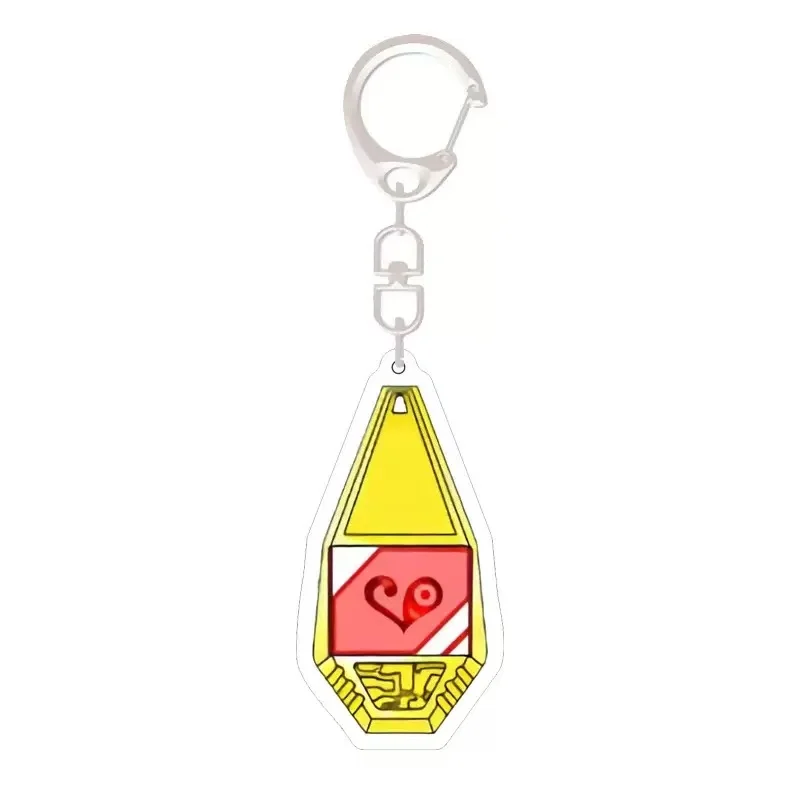 Llaveros de Anime Digimon, aventura, Plan sagrado, periferia de animé, medalla de amor, insignia evolucionaria, llavero acrílico, juguete colgante, regalo