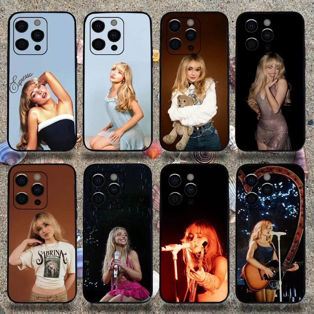 

Singer S-Sabrina CarpenterS Phone Case For Apple iPhone 15,14,13,12,11,Pro,X,XS,Max,XR,Plus,Mini Soft Black Cover