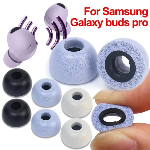 Imagen 2 del producto 3-1 pares de tapones para los oídos de espuma viscoelástica para Samsung Galaxy Buds Pro, auriculares de esponja suave con reducción de ruido, tapones para los oídos para Galaxy Buds Pro