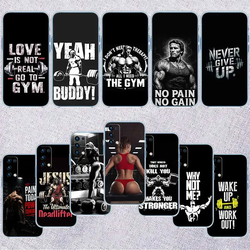 FD7 Bodybuilding Gym Fitness Transparent Phone Case for Samsung Galaxy A04 A04S A14 A23 A34 A54 M23 M33 M52 M53