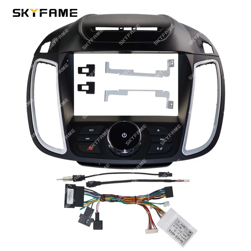 SKYFAME 9/9.7/12.3 Inch Car Frame Fascia Adapter Tesla Android Radio Dash Fitting Panel Kit For Ford Kuga 2 Escape 3 C-MAX