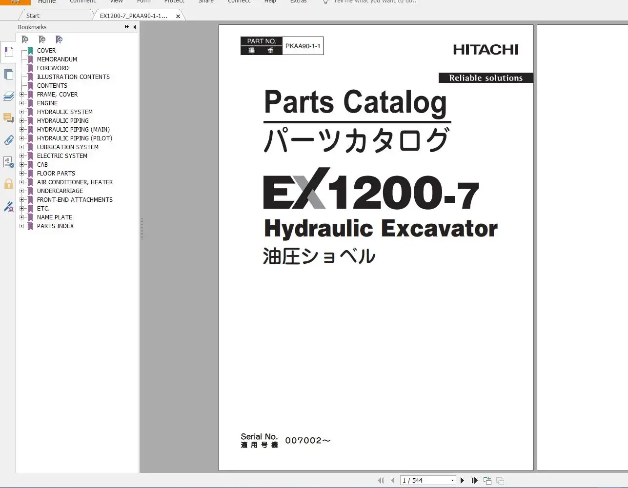 

Hitachi Mining Excavator EX 2021 10,9 ГБ PDF-детали Каталог, техническое руководство, руководство по мастерской, схема DVD