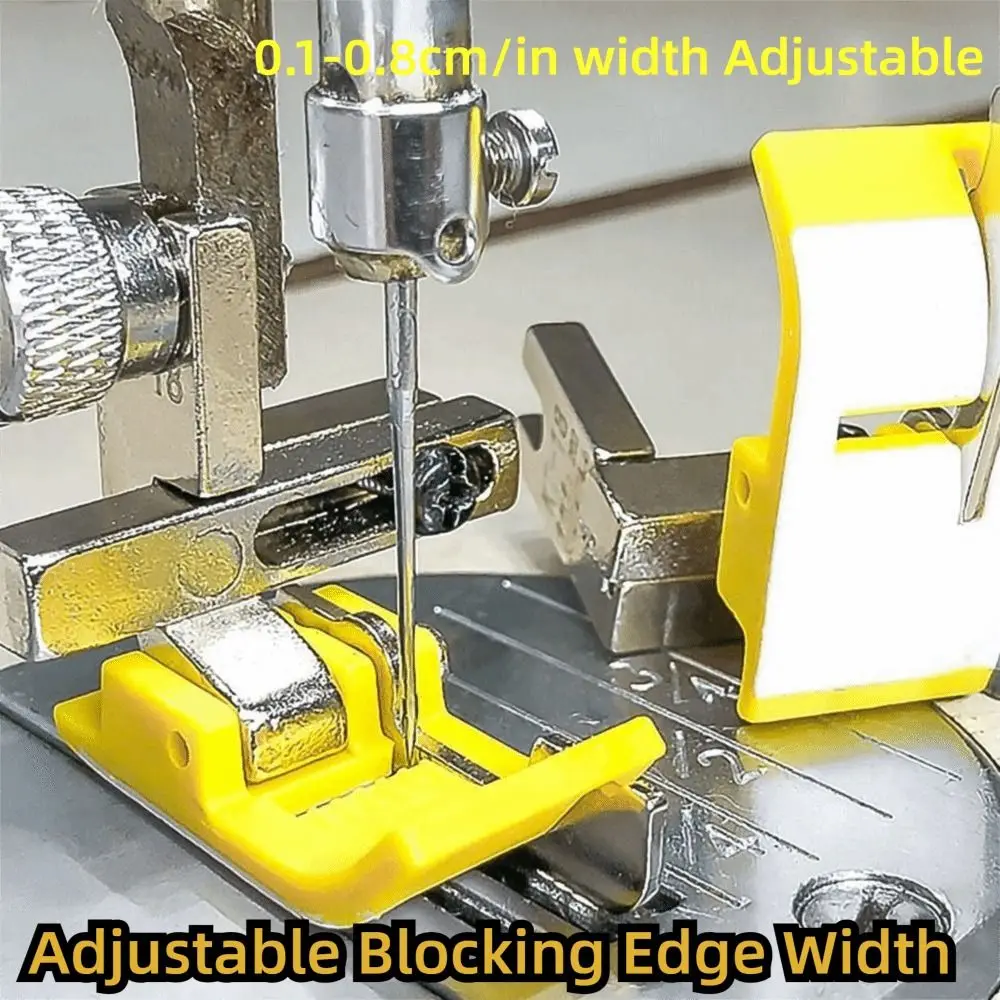 0.1-0.8cm Width Adjustable Sewing Machine Presser Foot Plastic KT-18 Press Foot Oxford Edge Guide Computerized Flatbed