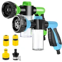 Portable Auto Foam Lance- With 4 connectors Water Gun High Pressure Grade Nozzle Jet Washer Sprayer Automobile Garden Wash Tool