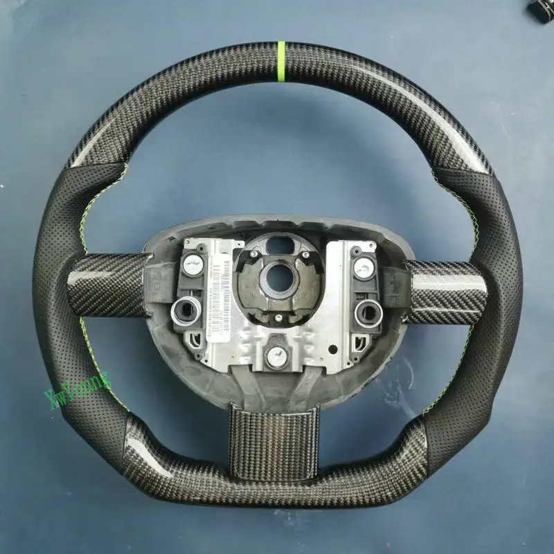 For VW Volkswagen Beetle Customize 100% Real Carbon Fiber Steering Wheel With Leather