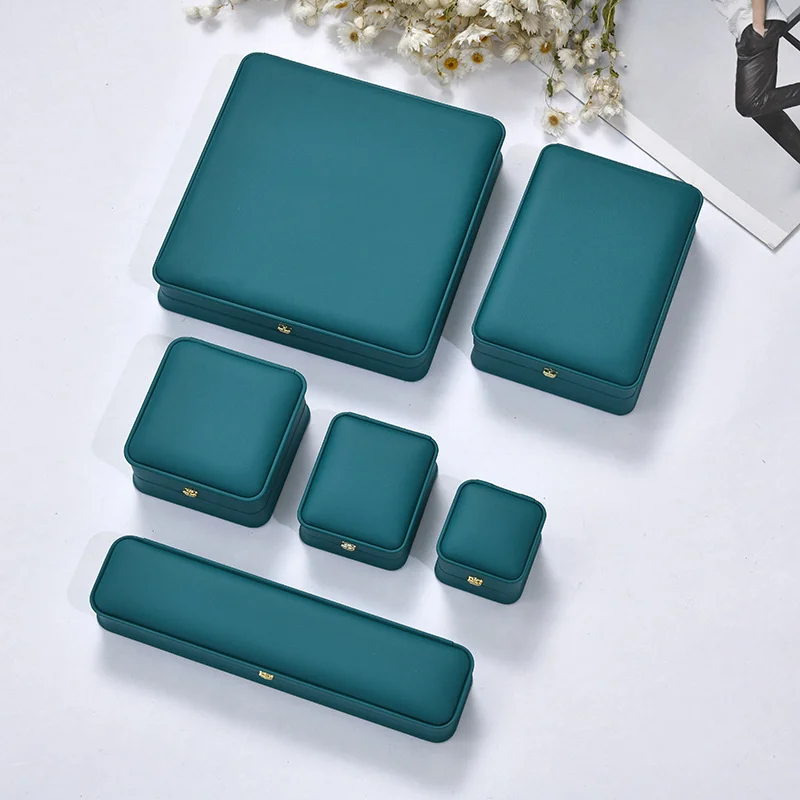 1szt 8.5x7.2x3.5cm PU Korona Przycisk Wisiorek Pudełko na biżuterię Biżuteria Prezent Wisiorek Naszyjnik Opakowanie Ucho Pudełko na biżuterię w magazynie — zdjęcie 4