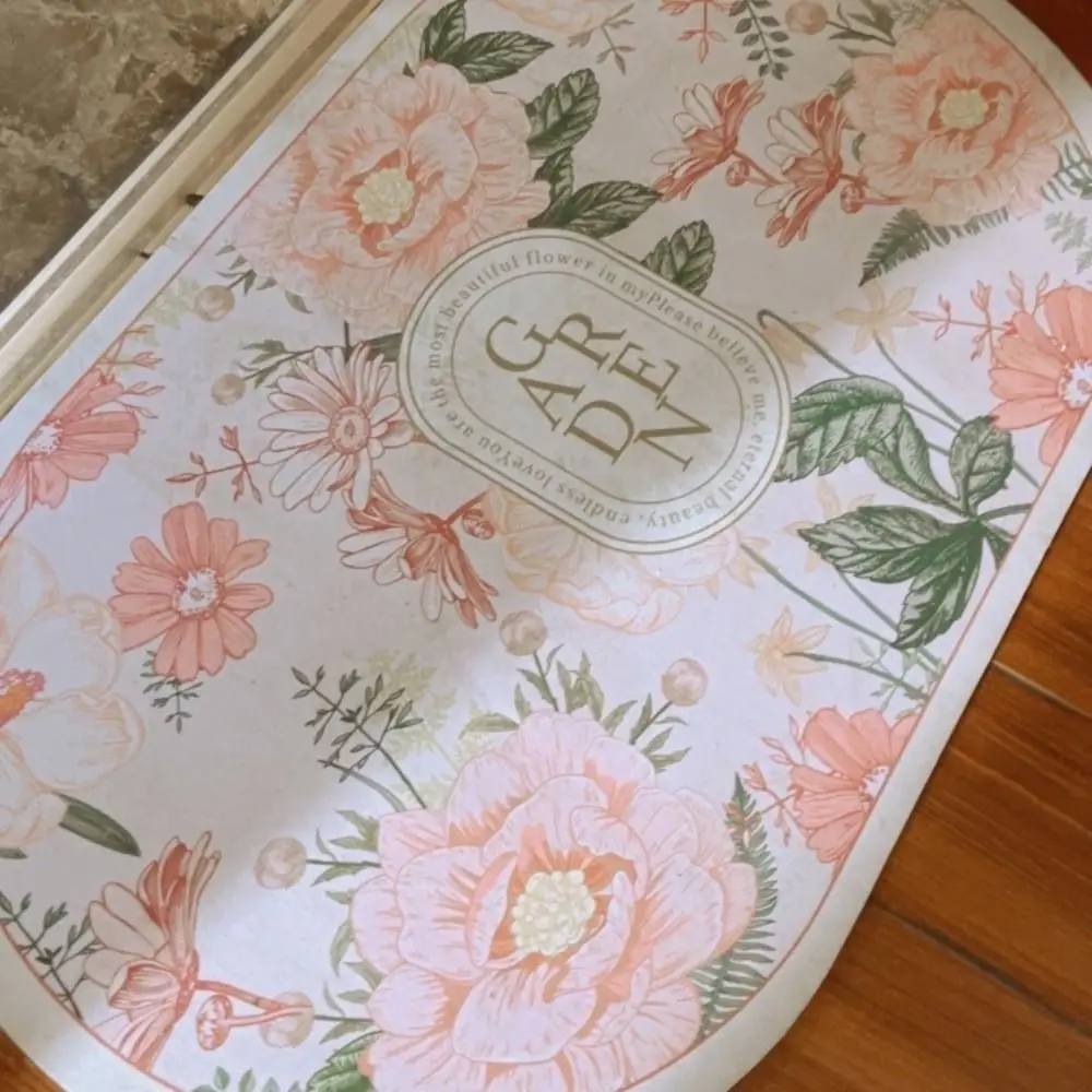 أنيقة الحمام الكلمة حصيرة زهرة الطباعة لينة ماصة حمام السجاد التجفيف السريع آلة قابل للغسل المضادة للانزلاق سجادة باب وسادة للقدم