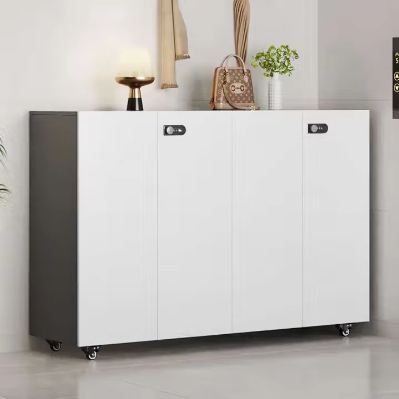 

movable password lock shoe cabinet with pulley, integrated shoe rack corridor in the corridor outside the door