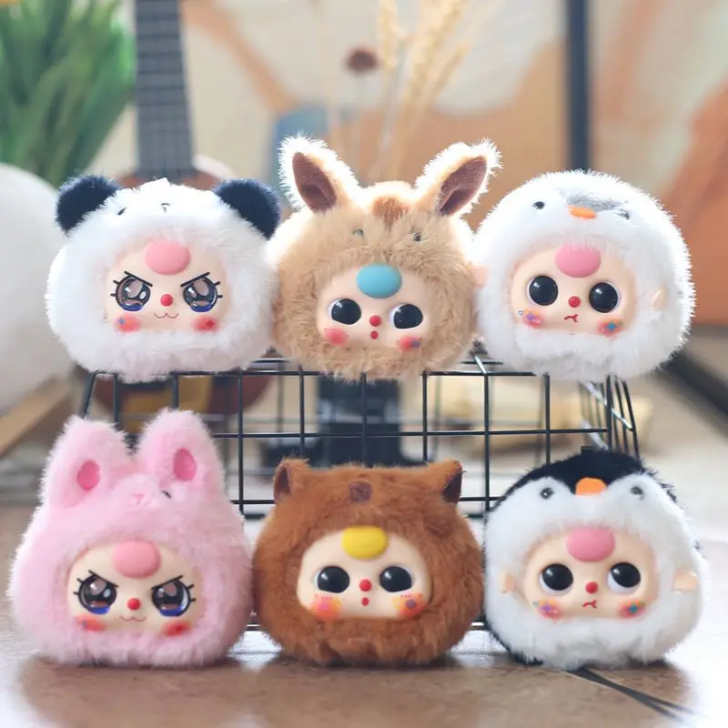

6PCS/13cm Cute Baby Plastic Doll Plush Hanging Ornament Vinyl Pendant Doll Bag Pendant Mystery Box Collect Toy Birthday Gift