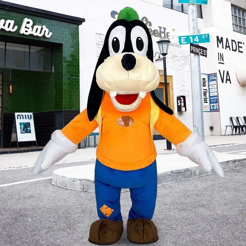 

Miniso Disney Inflatable Goofy Pluto Dog Mascot Costume Cartoon Inflatable Walking Performance Role-playing Costumes No Battery