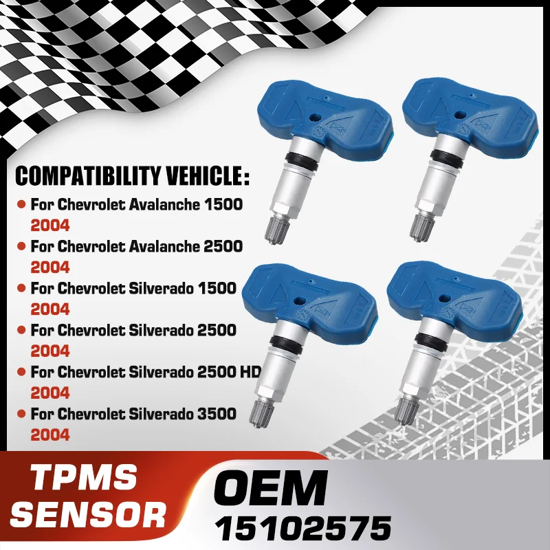 

TPMS Tire Pressure Monitor Sensor System For Chevrolet Avalanche 1500 2500 Chevrolet Silverado 1500 2500 2500 HD 3500 15102575