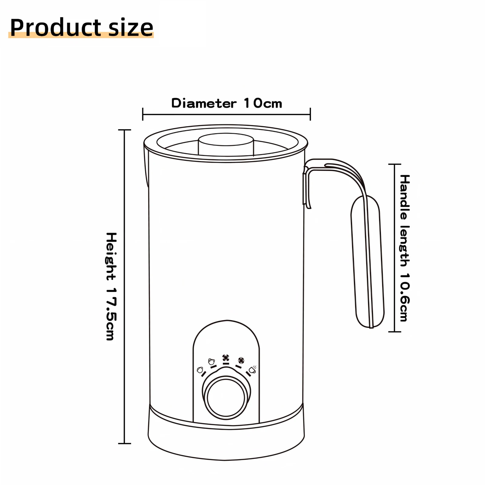 5-in-1 Milchaufschäumer Elektrische Milchschaummaschine Automatischer Milchaufschäumer Elektrischer Milchschäumer Schaumerzeuger für Cappuccino Sahne Ei – Detail 14