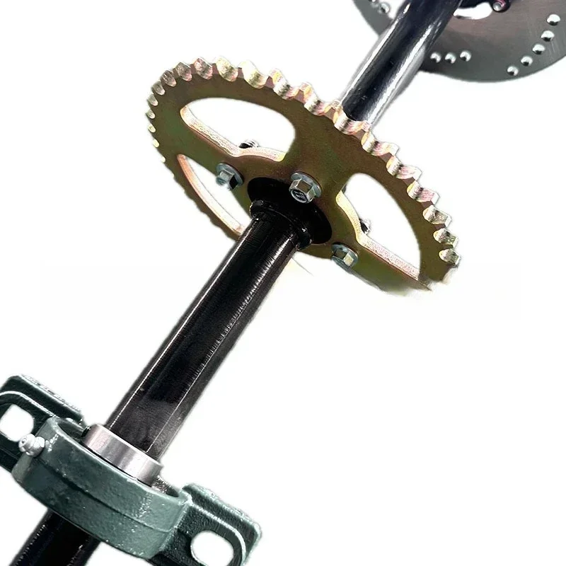 Homemade ATV kart accessories, modified four-wheeler bold rear axle 82CM rear axle flange tape disc assembly