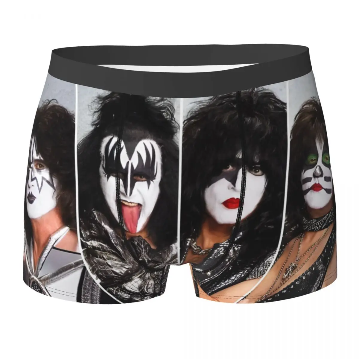 

KISS Band Metal Rock Death Heavy Metal Underwear Men Panties Sublimation Plain Trunk Trenky Shorts Briefs Large Size