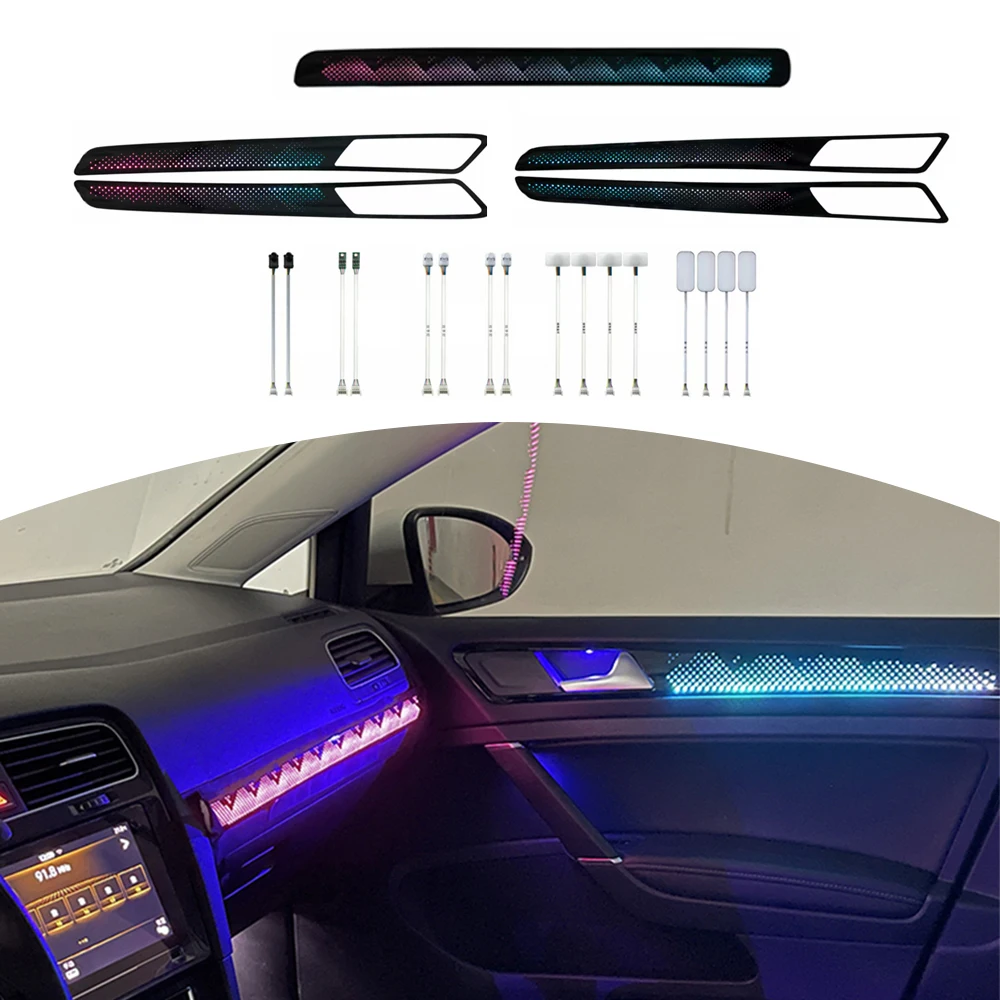 

Подсветка салона для Golf 7, 64 цвета, светодиодная, 12В, 3-5Вт, автомобильное освещение салона