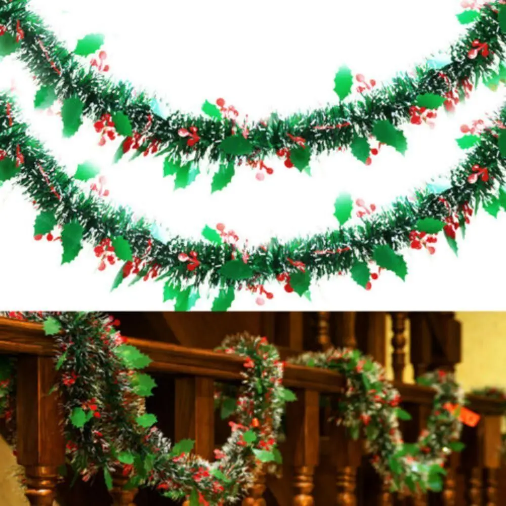 2 個再利用可能な 2 メートルクリスマスガーランド光沢のあ - Tinsel Garland Decoration のレビューと価格