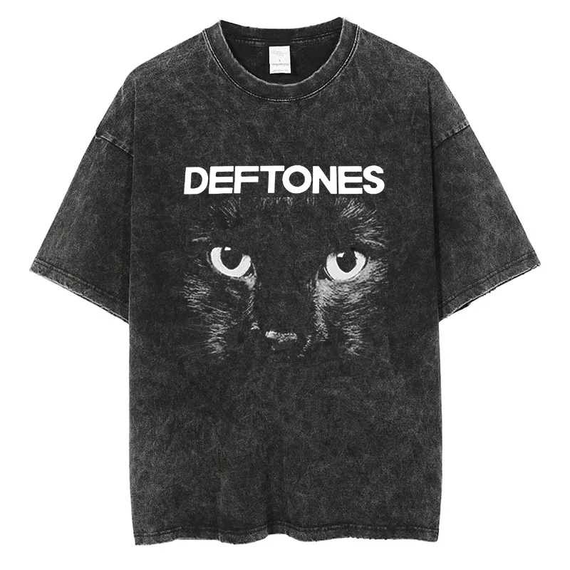 Deftones Band-Diamond Eyes Music Album Cover T-Shirt Metal Rock Clothes Cotton Vintage Short Sleeve Tees For Men Streetwear Tops