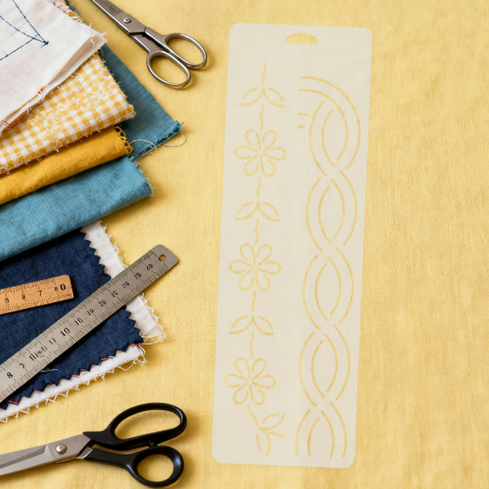 2 Pcs Corner Quilt Stencils Ha - Embroidery Quilting ulasan dan harga
