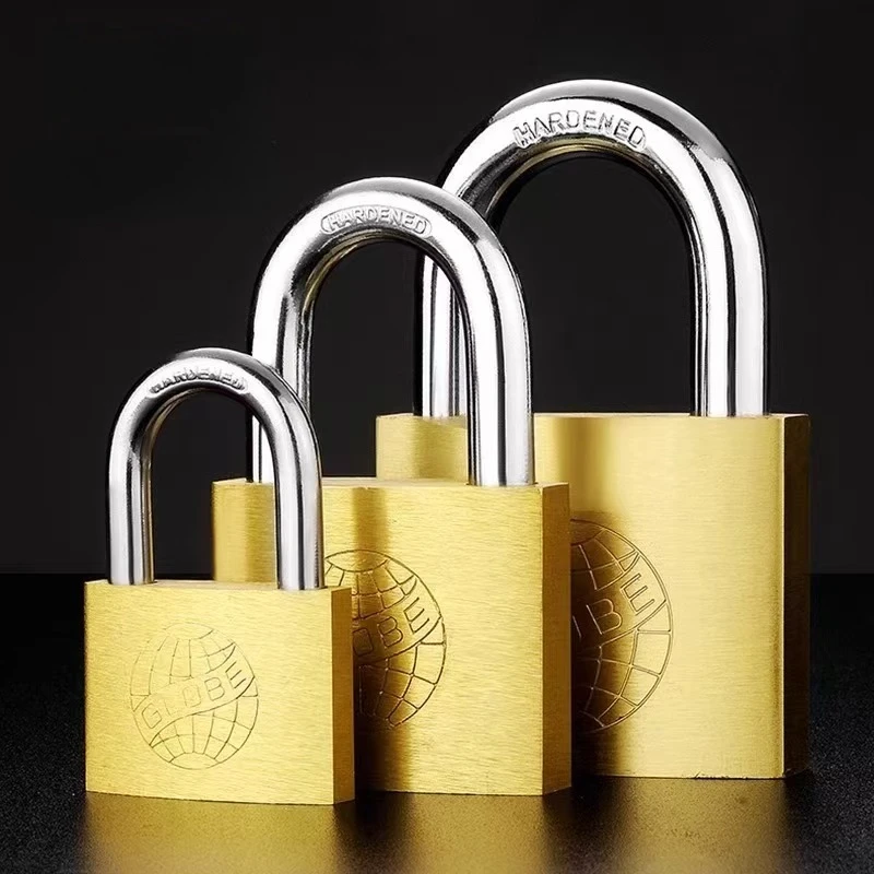 Copper Padlock Small Locks for Luggage Case Locker Home Improvement Hardware 20mm 25mm 30mm 40mm 50mm Include 3Keys