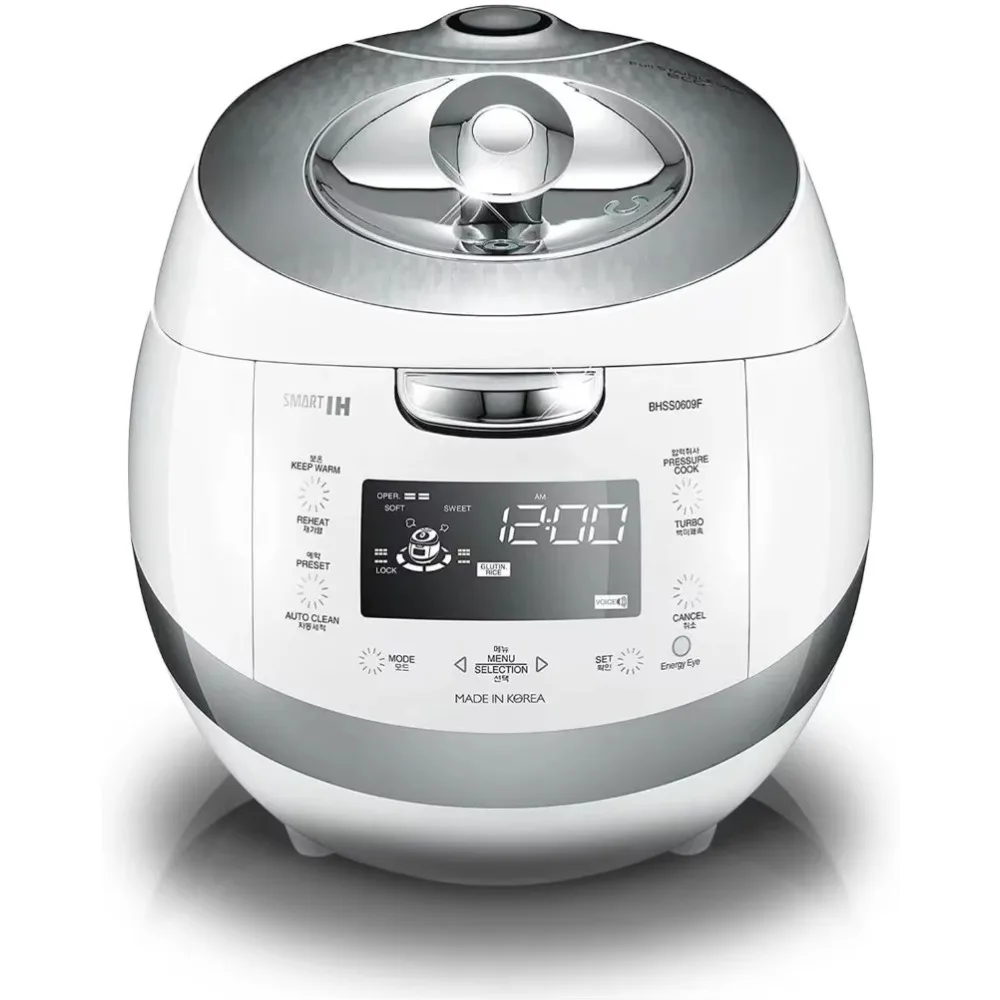 

Electric Induction Heating Pressure Rice Cooker, 6 Cups, White