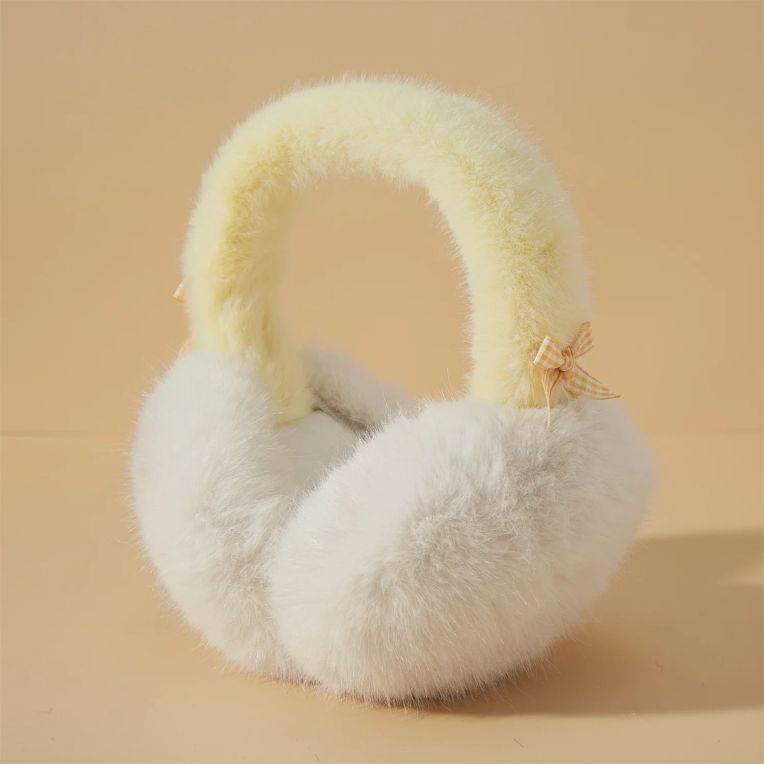 Fashion Cute Bow-Knot Earmuffs High Quality Imitation Rabbit Fur Warm Earmuffs for Woman Girl Birthday Party Gift