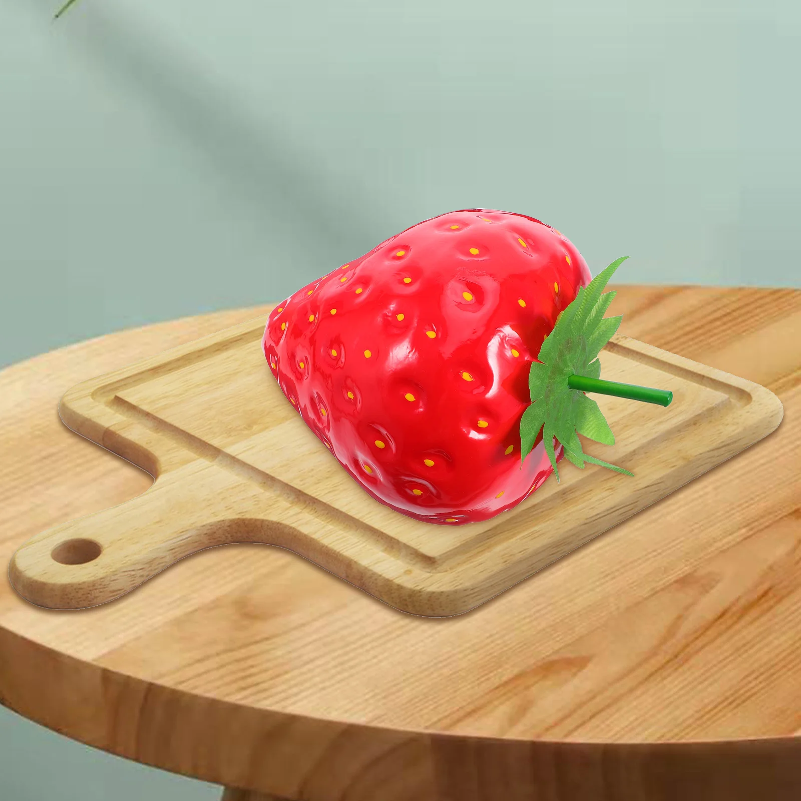 

11.7x8.6 Giant Realistic Strawberry Fake Fruit Prop for Photography Party Decorations Home Accessory Large Faux Berries