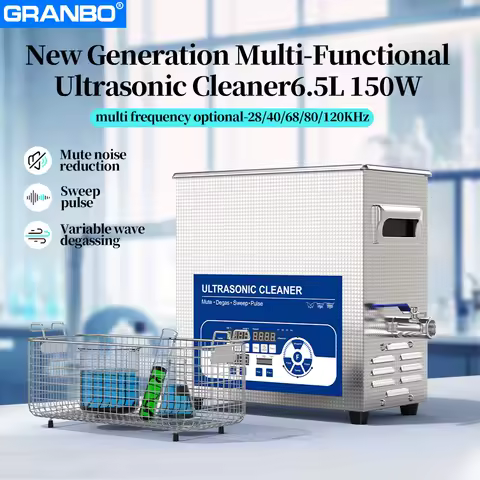 High Frequency Ultrasonic Cleaner 120KHz 80KHz 6.5L Sonic Cleaning Machine for Lab Instruments Mixing Dispersion Homogenizer