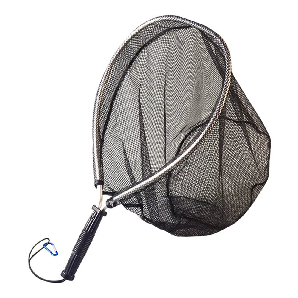 50cm Fishing Landing Net Aluminum Alloy Fishing Hand Net Portable Collapsible Retractable Fishing Net Foldable Fishing Tools