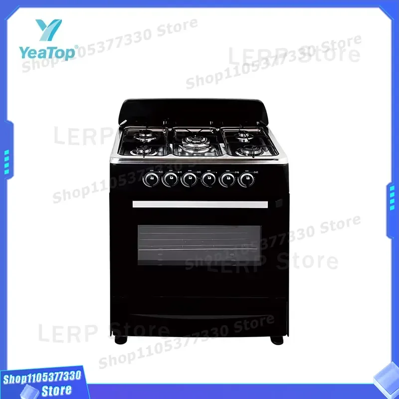 80x60cm Freestanding Gas Stove 6 Burner Cooktop with Oven Hot Plate Kitchen Appliance for Home Cooking Range Hob Unit 6
