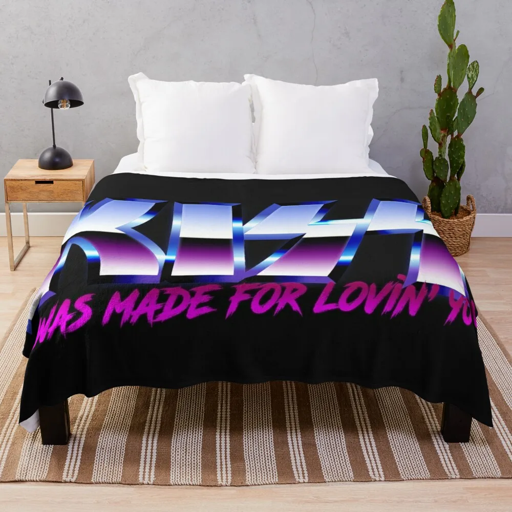 KISS - I was made for lovin'you - Chrome Throw Blanket Throw And Blanket