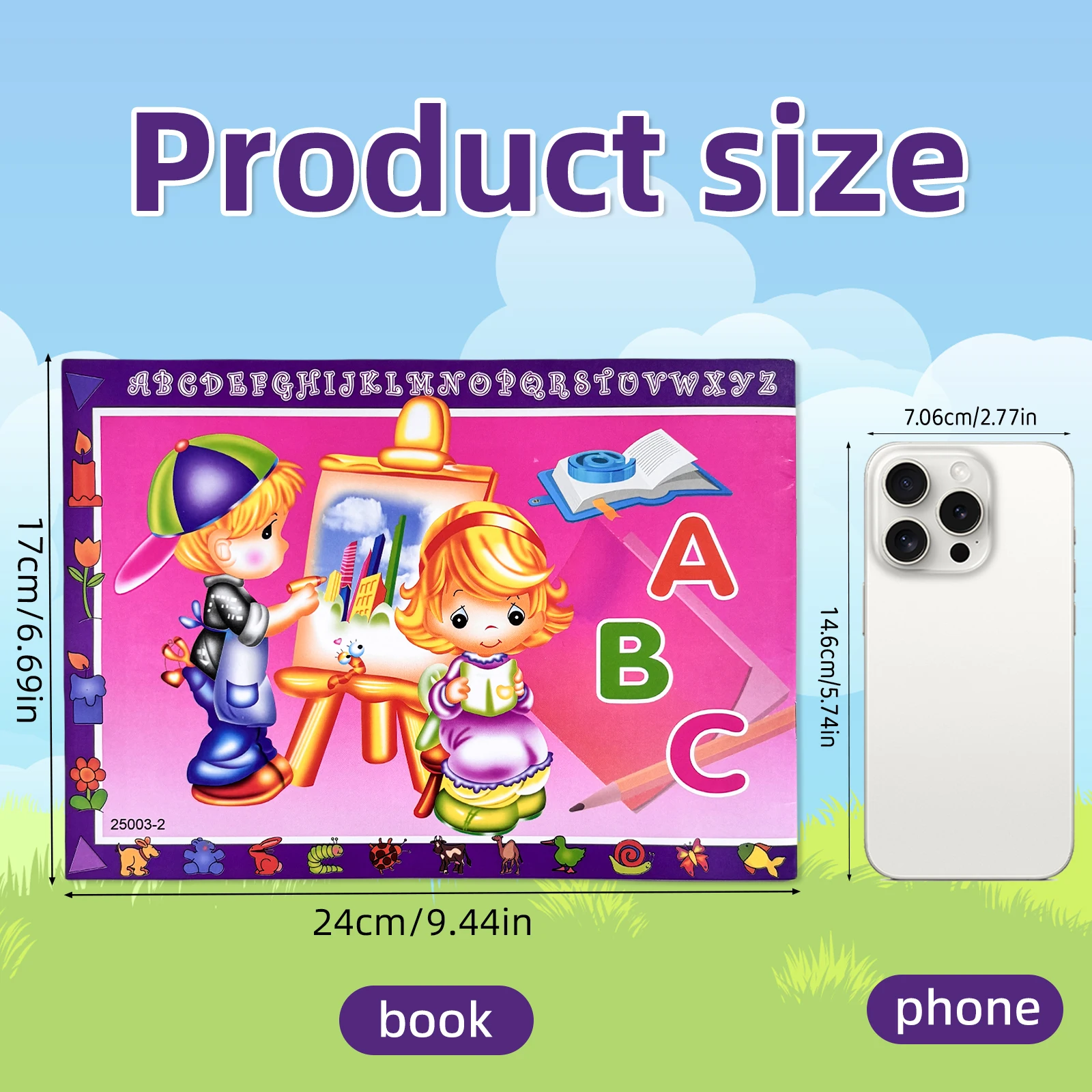 English Alphabet Practice Book for Kids, Ages 3-7, 26 Letters, Copy & Learn, Enlightenment, Reusable Erasable Pen, Gift