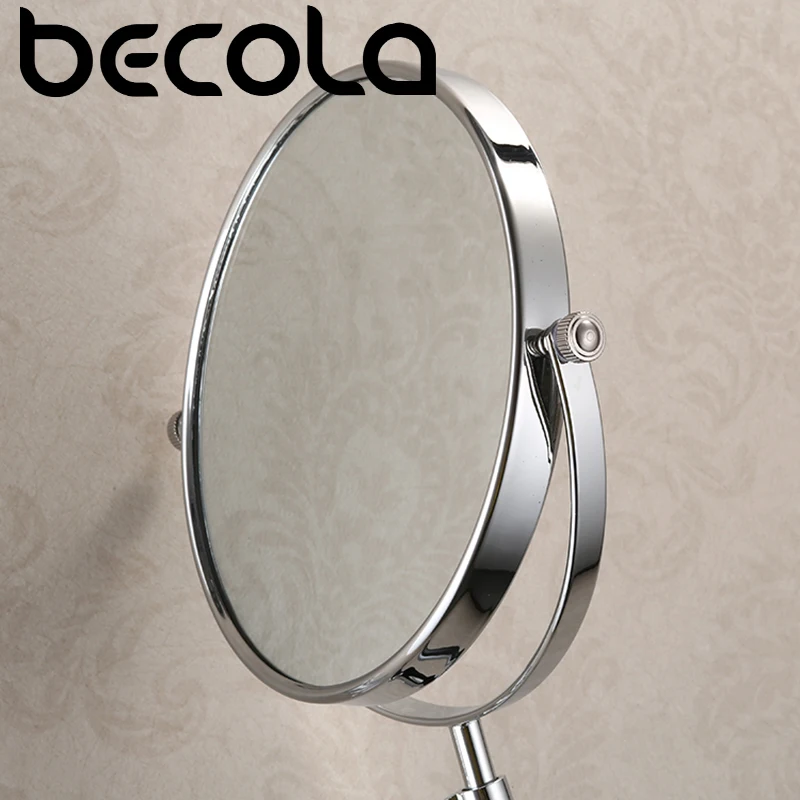 Becola specchio per il trucco da parete rotondo con ingrandimento 3X da 8 pollici specchio da bagno retrattile su due lati specchio per il trucco