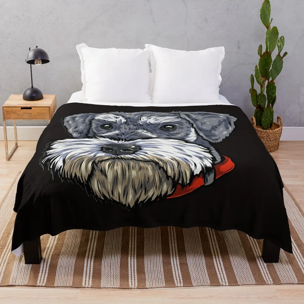 

Miniature Schnauzer Throw Blanket Personalized Gift