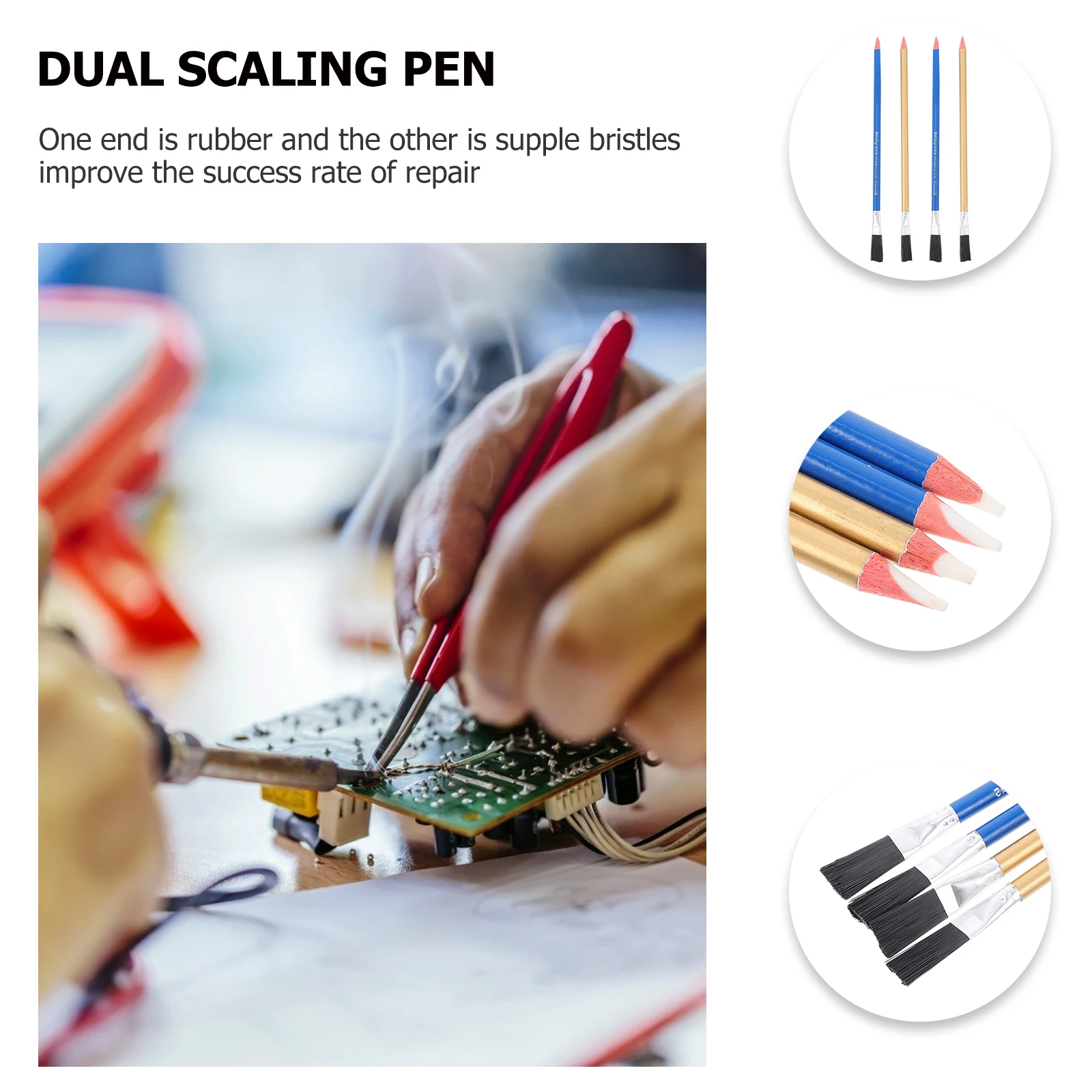 

4pcs Derusting Pen Brush Rust Remover Cleaning Tool Circuit Board Repair Quick Clean Electronic Precision Instruments