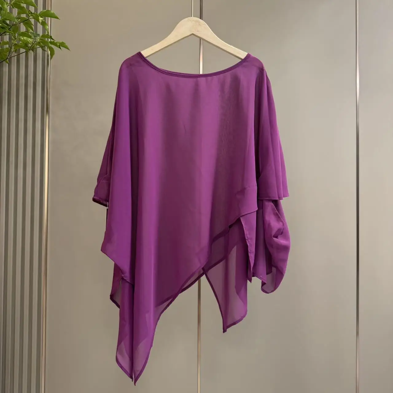 Frauen Mode Sommer Poncho Tops Asymmetrische Tüll Cape-Mantel Vintage Elegante Chiffon Lange Schal Wraps Abend Hochzeit Cover Up