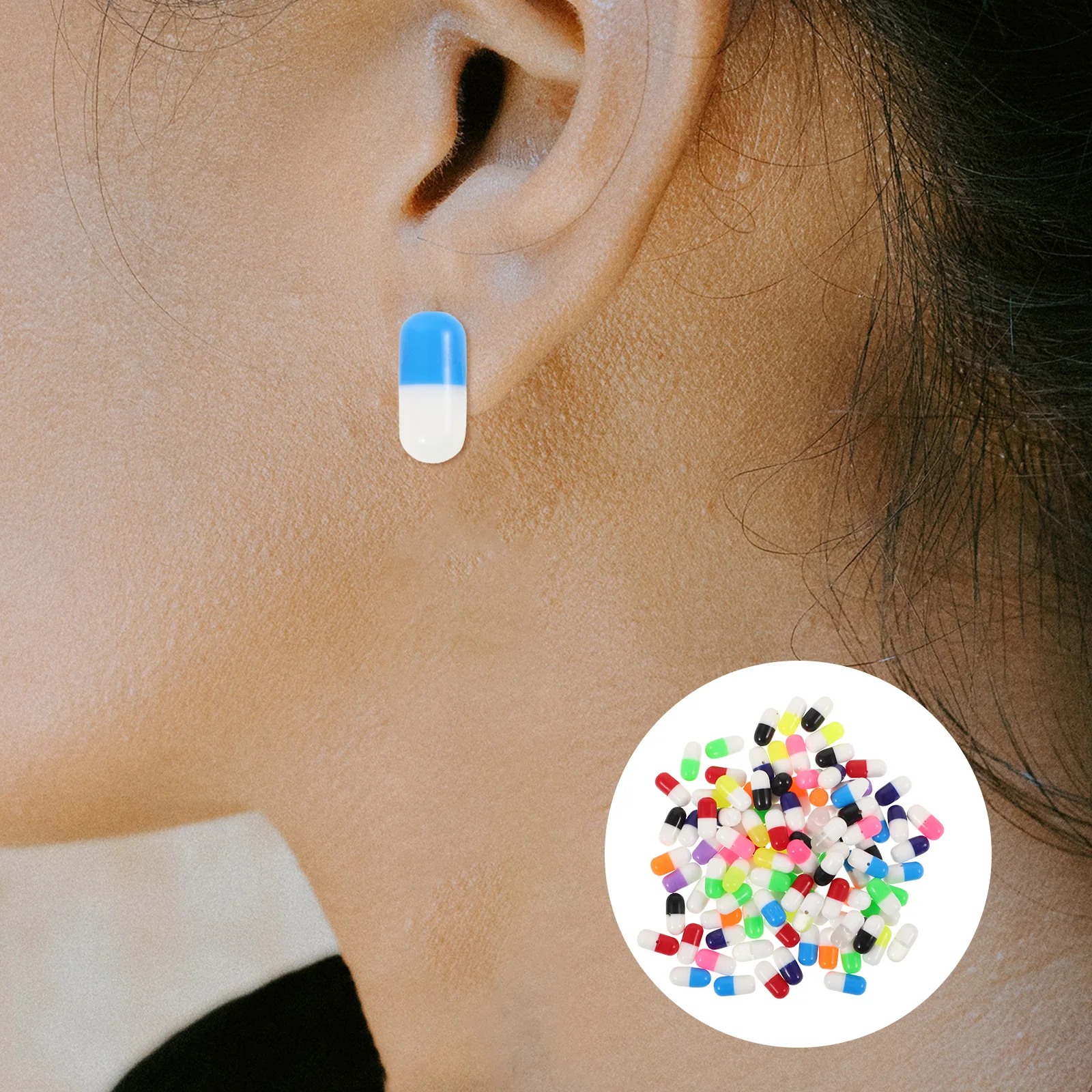 

100 Pcs Resin Charms Jewelry Making Crafts Smooth Resin Earrings Decors Edge Non Ear Accessories Scratch Gifts