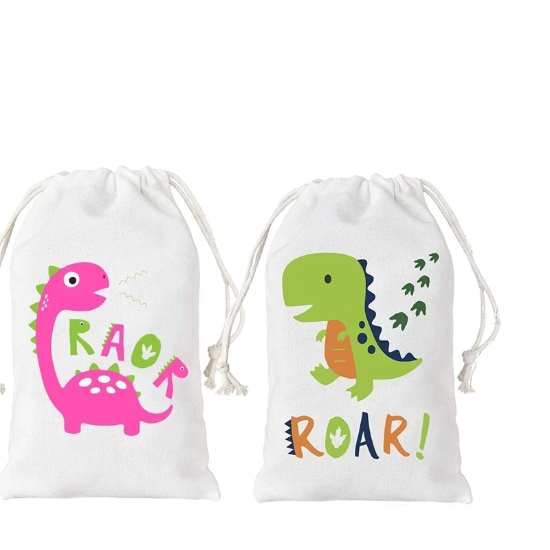 

5pcs T-Rex Roar Dinosaur Gift Bags boy girl baby shower Dino 1st 2nd 3rd Birthday Jurassic World Party table decoration Supplies